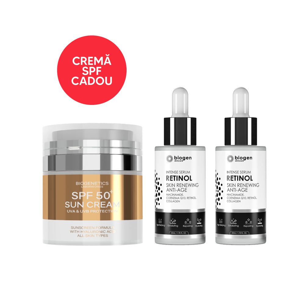 2X Biogen Retinol Serum + Biogenetics Crema SPF 50